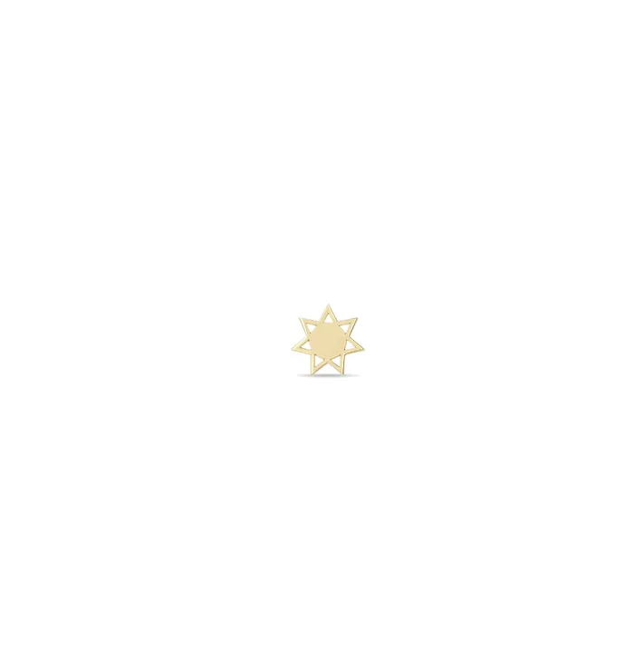 14K GOLD MIDI BITTY SUN STUD Zo Chicco Earrings