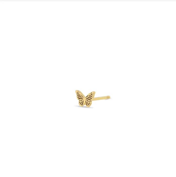 14K ITTY BITTY BUTTERFLY STUD Zo Chicco Earrings