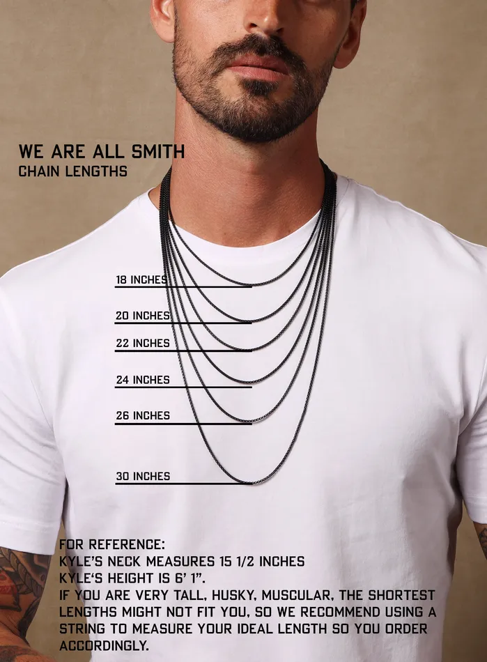 925 Sterling Silver Mini Anchor Chain Necklace for Men WE ARE ALL SMITH Mens Jewelry Clothing Necklaces
