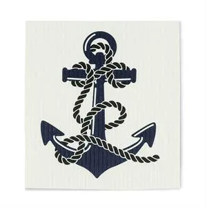 Abbott Earrings Anchor Ship Wheel Dishcloths Set2
