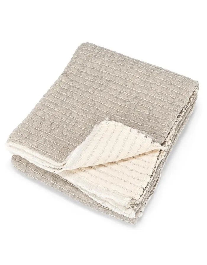Abbott Earrings Overstitch Throw Grey