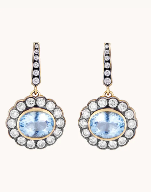 Alexandra Earrings Aquamarine Marlo Laz Earrings