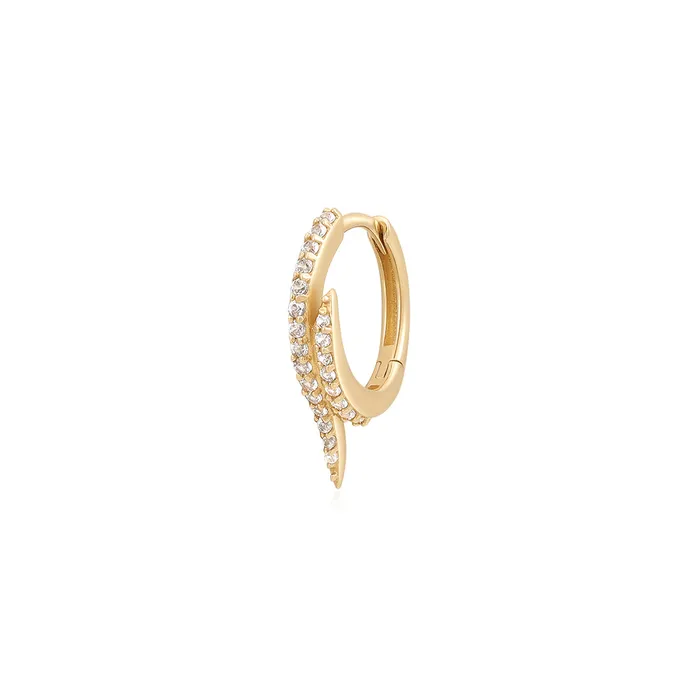 AURELIE GI Earrings GIANNA White Sapphire Swirl Huggie Hoop