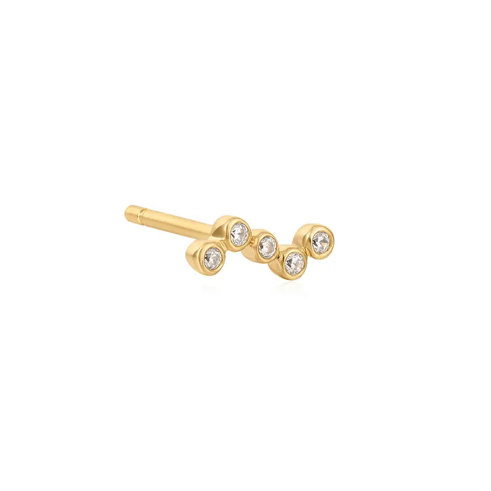 AURELIE GI ELOISE Natural Diamond Large Wave Stud Earring Earrings