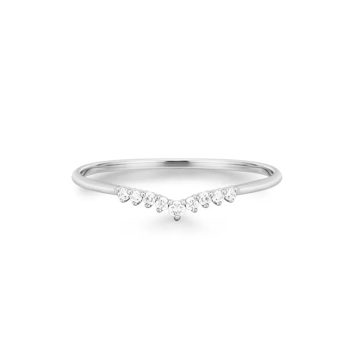 AURELIE GI FROST Curved Diamond Ring Rings