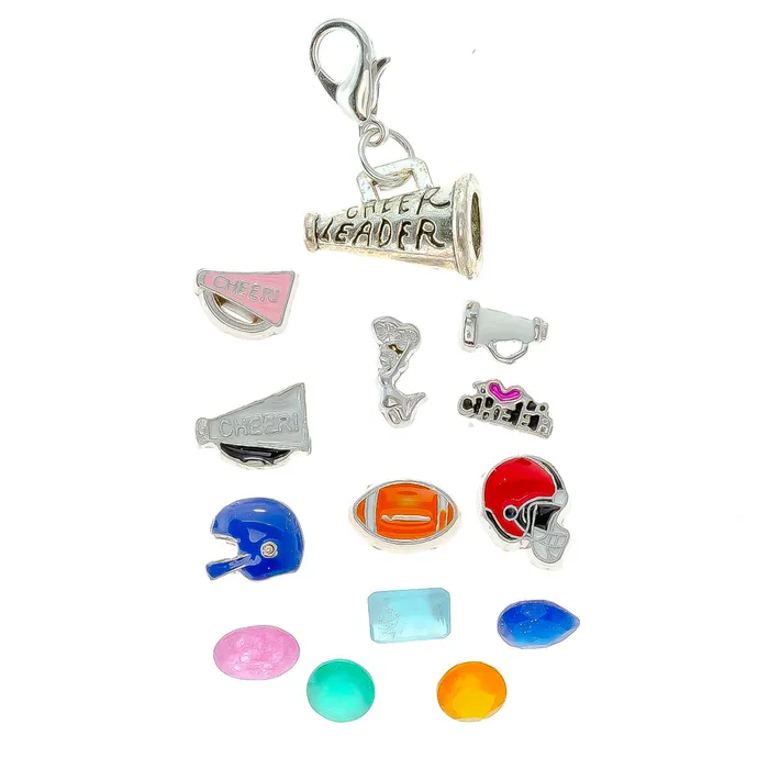 BATH0004CHEER Charm Necklaces Charm Drop Cheerleader