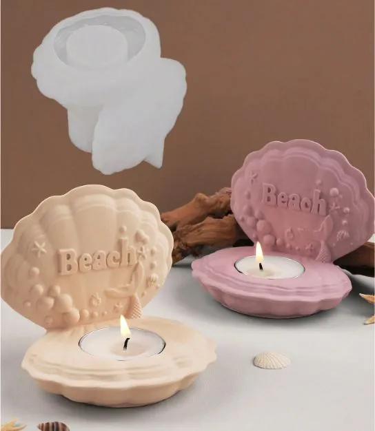 Beach Shell Shaped Candle Holder Silicone Mold RESIN ART HUB Earrings