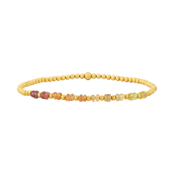 Bracelets Karen Lazar 2MM Signature Bracelet with Sunrise Ombr Gold Pattern