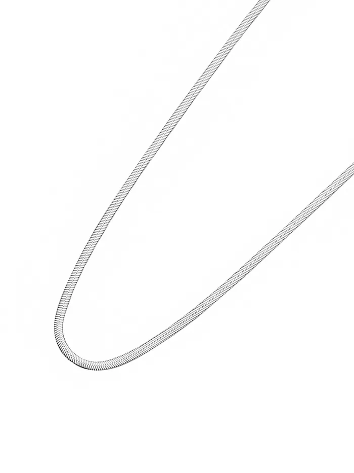 Bracelets Silver Neck Chain for Men Stylish Durable 51 CM Rhodium Plated Gift for Him Yellow Chimes