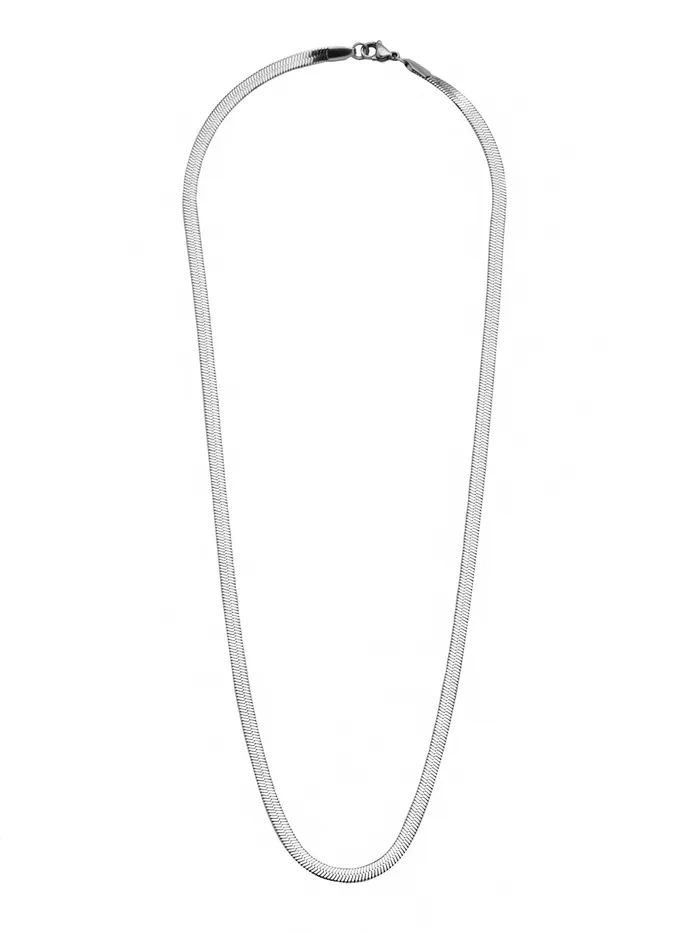 Bracelets Silver Neck Chain for Men Stylish Durable 51 CM Rhodium Plated Gift for Him Yellow Chimes