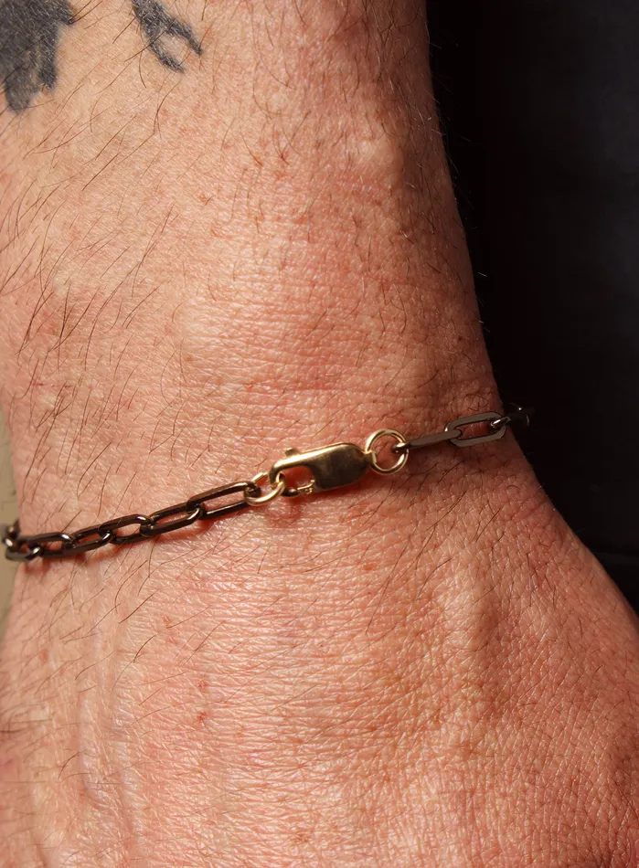Bracelets WE ARE ALL SMITH Mens Jewelry Clothing Chocolate Gold and 14K Gold Filled Contrast Chain Bracelet for Guys