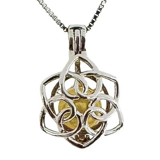 Cage Pendant 925 Sterling Silver Intertwining Heart Flower CPST028 Necklaces Cage Pendant 925 Sterling Silver Intertwining Heart Flower CPST028 Necklaces