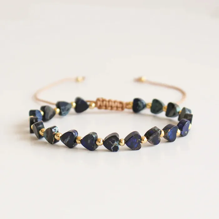 Candlewick Gift Shop Bracelets Adjustable Heart Bracelet Emperor Stone