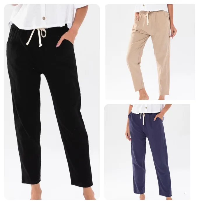 Candlewick Gift Shop Cropped Ankle Cotton PantsOneSize Earrings