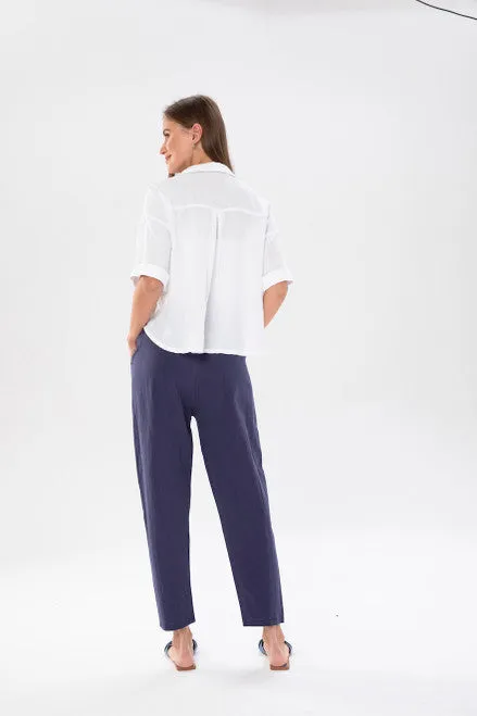 Candlewick Gift Shop Cropped Ankle Cotton PantsOneSize Earrings