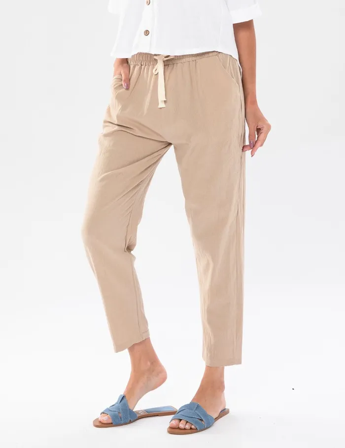 Candlewick Gift Shop Cropped Ankle Cotton PantsOneSize Earrings