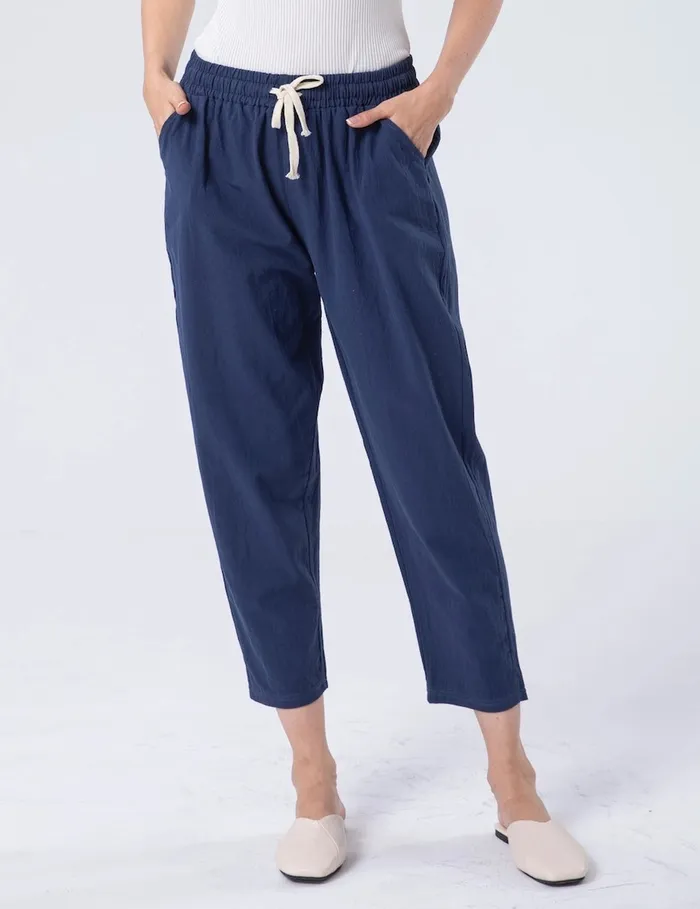 Candlewick Gift Shop Cropped Ankle Cotton PantsOneSize Earrings