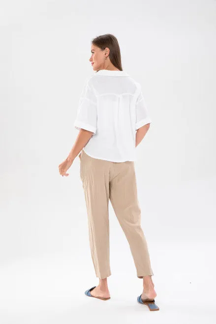 Candlewick Gift Shop Cropped Ankle Cotton PantsOneSize Earrings