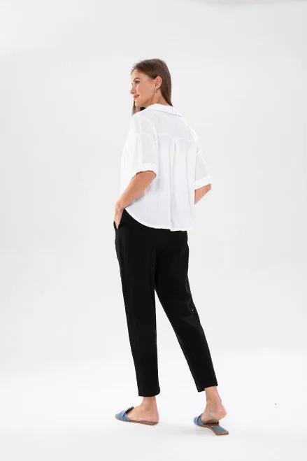 Candlewick Gift Shop Cropped Ankle Cotton PantsOneSize Earrings