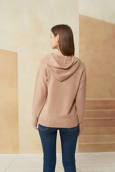 Candlewick Gift Shop Earrings Taupe Hoodie Sweater One Size