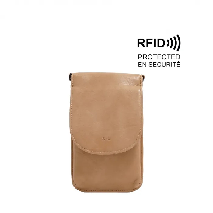 Chantel Mini Crossbody Camel SQ Earrings