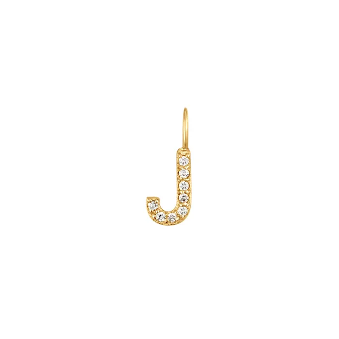 Charm Necklaces AURELIE GI J Diamond Initial Charm