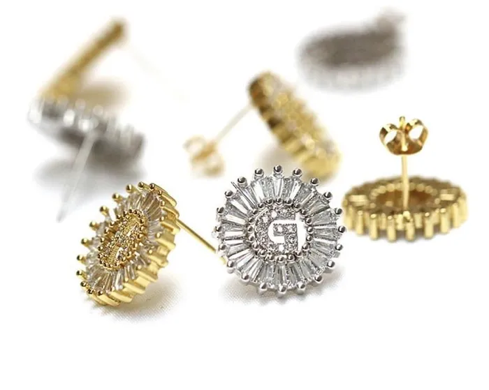 Crystal Initial Earrings The Signature Collection Co Earrings