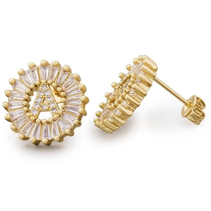 Crystal Initial Earrings The Signature Collection Co Earrings Crystal Initial Earrings The Signature Collection Co Earrings
