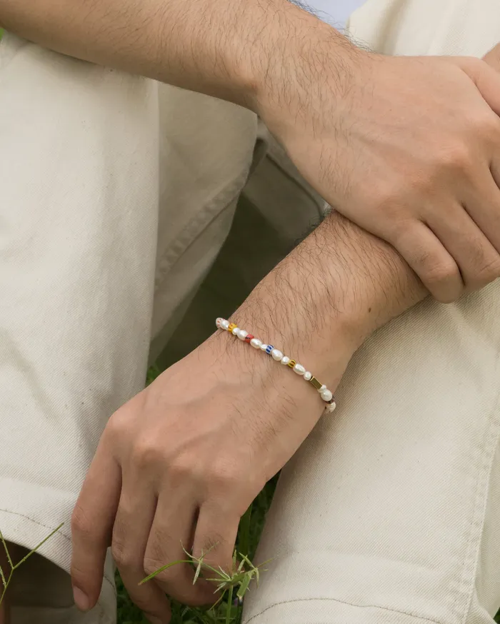 CUN Bracelets Lumin Multicolor African Beaded Pearl Bracelet
