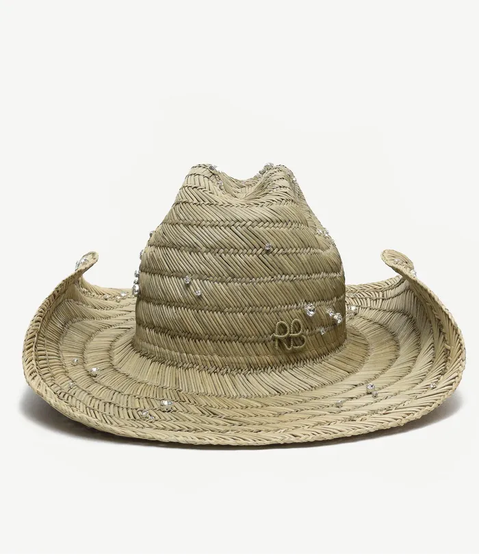 Dew Drops Straw Cowboy Hat Ruslan Baginskiy Earrings