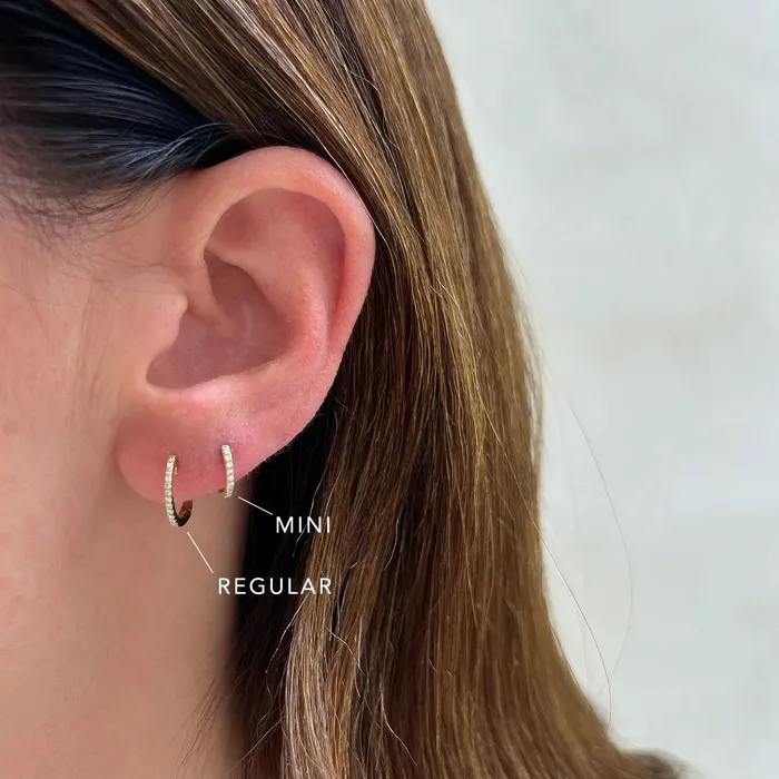 Diamond Huggie Earrings ef collection Earrings