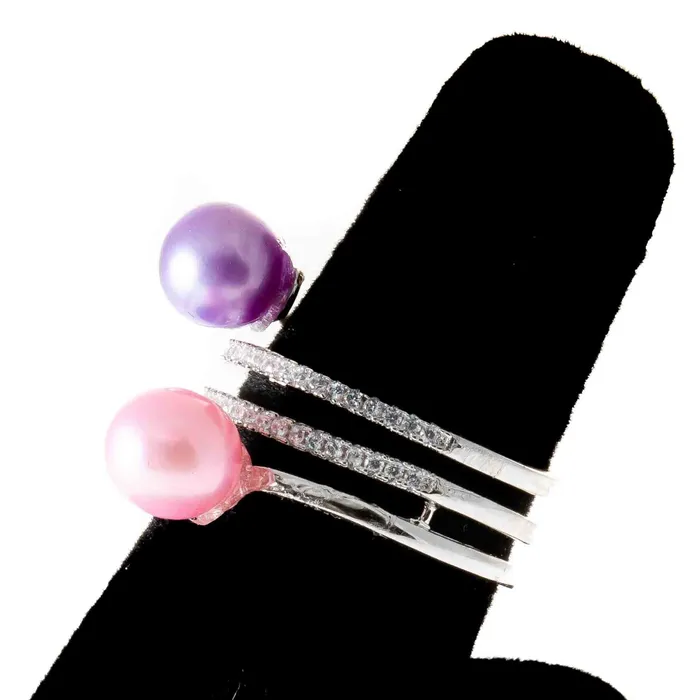 DIY Mount Adjustable Ring 925 Sterling Silver Triple Swirl Rhinestone MRAST Rings DIY Mount Adjustable Ring 925 Sterling Silver Triple Swirl Rhinestone MRAST Rings