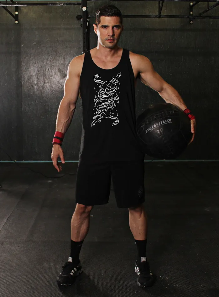 Double Skull Unisex Tank Top WE ARE ALL SMITH Rings