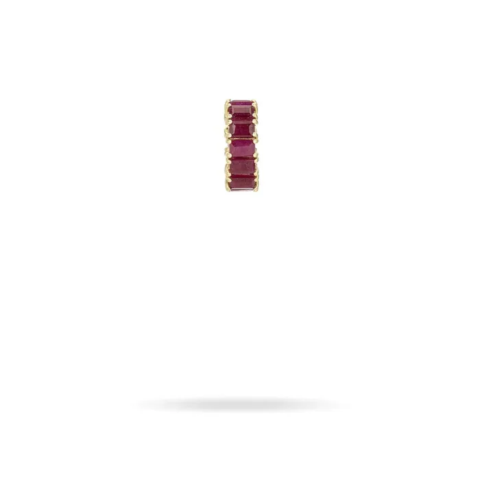 Earrings Adina Reyter Ruby Baguette Big Bead