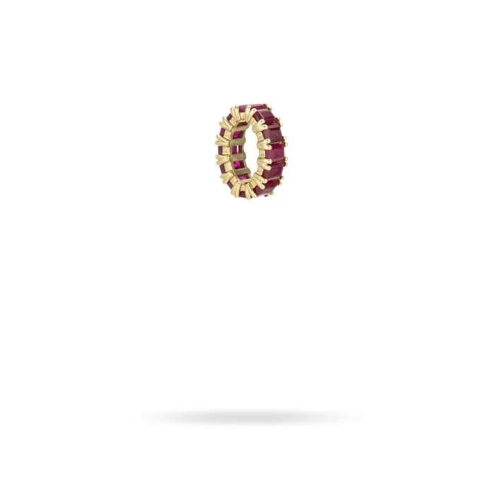 Earrings Adina Reyter Ruby Baguette Big Bead