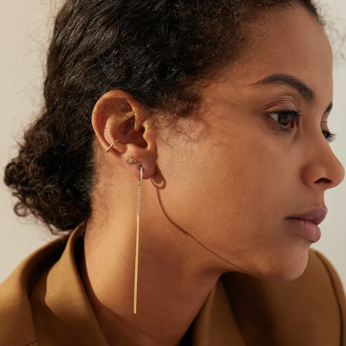 Earrings AURELIE GI BARDOT White Sapphire Bar Earring Charm