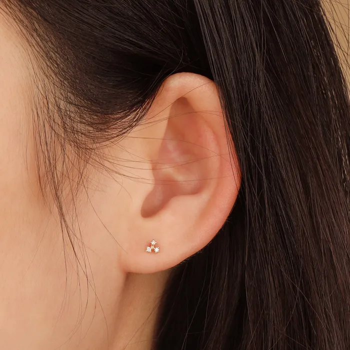 Earrings AURELIE GI CLOVER Diamond Studs