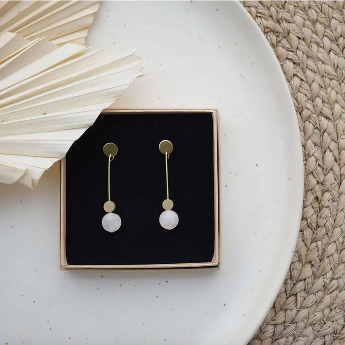 Earrings Ava Ohrhnger Rosenquarz Frulein Tapir Frulein Tapir