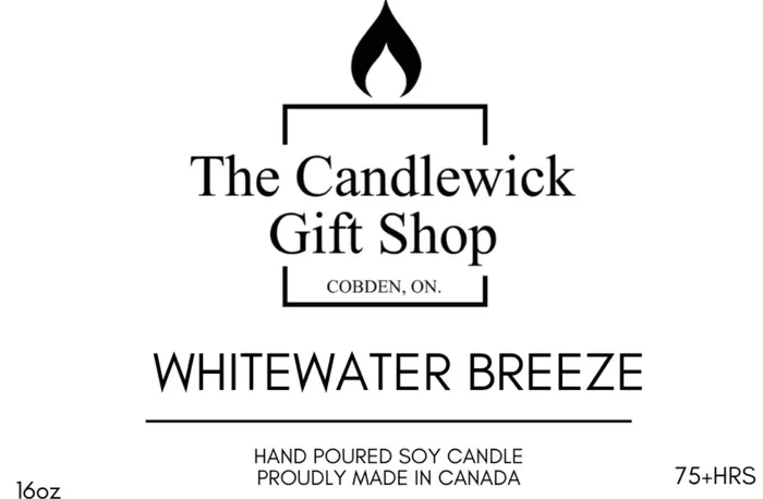 Earrings Candlewick Gift Shop Whitewater Breeze 16oz Cobden Candle