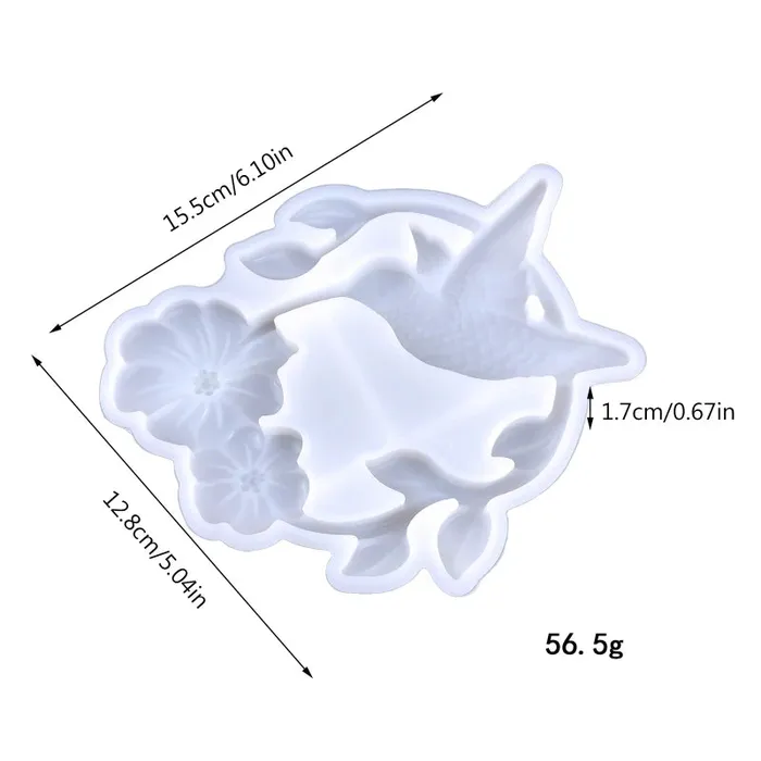 Earrings Flower Hummingbird Wall Decoration Resin Mold Resin Art Hub