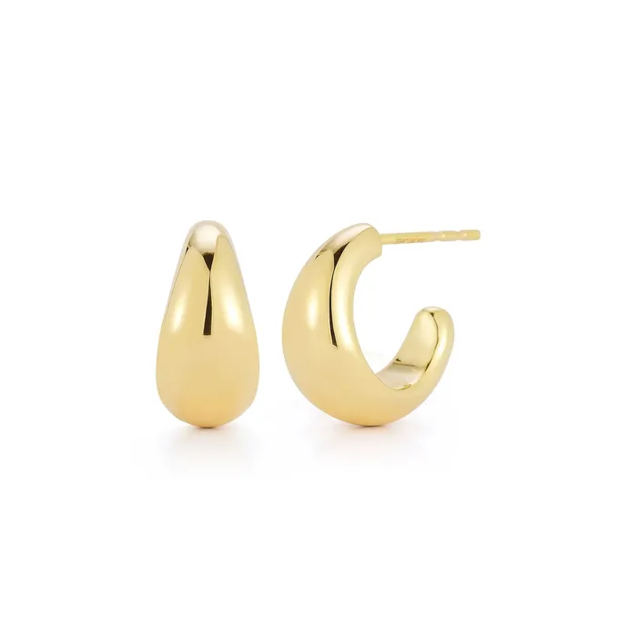 Earrings Gold Jumbo Dome Hoop Earrings ef collection