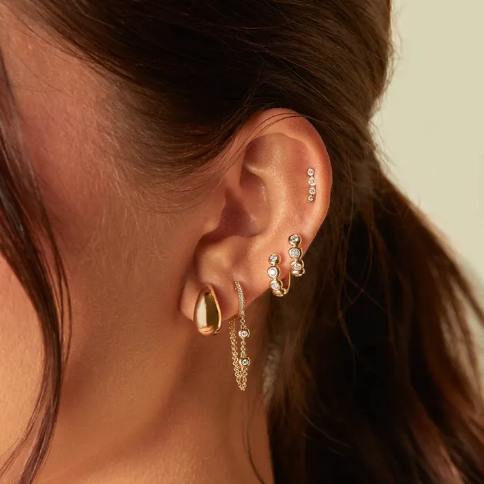 Earrings Gold Jumbo Dome Hoop Earrings ef collection