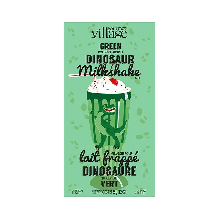 Earrings Gourmet du Village Mini Milkshake Dinosaur Green