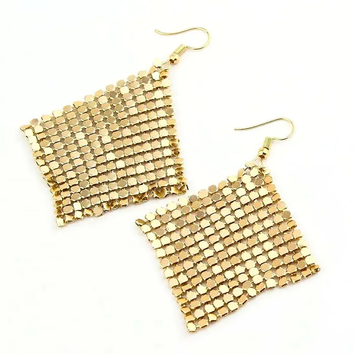 Earrings Kairangi Kairangi Tassel Earrings for Women Metallic Mesh Grid Sequins Golden Tassel Long Drop Earrings Women and Girls Earrings Kairangi Kairangi Tassel Earrings for Women Metallic Mesh Grid Sequins Golden Tassel Long Drop Earrings Women and Girls