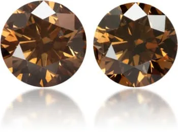 Earrings Langerman Diamonds Natural Brown Diamond Round 111 ct set