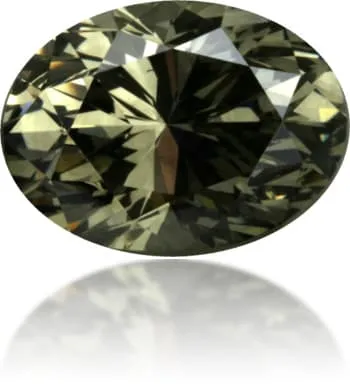 Earrings Langerman Diamonds Natural Green Diamond Oval 133 ct Polished