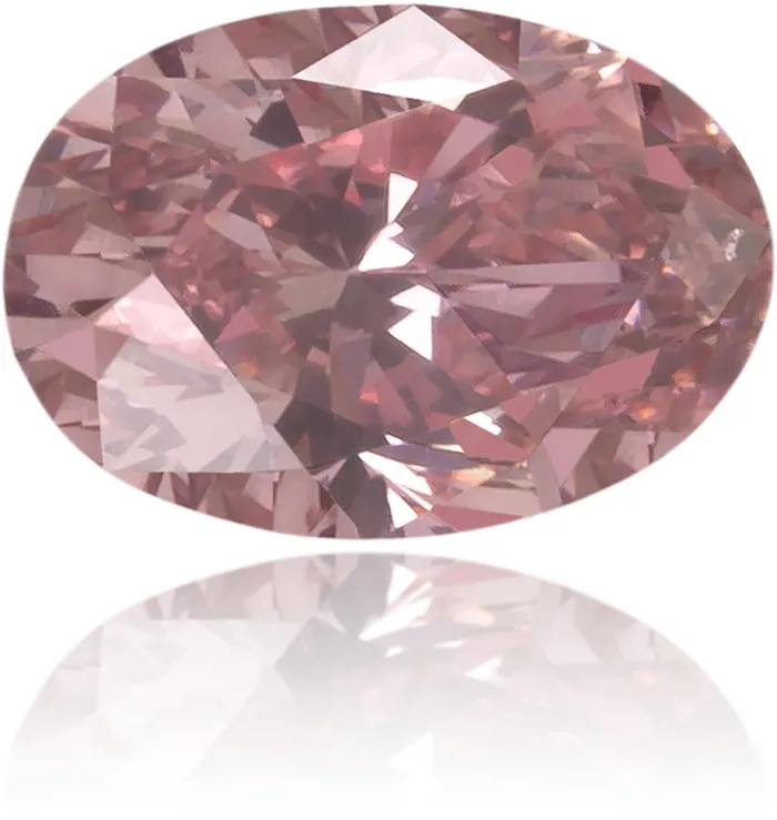 Earrings Langerman Diamonds Natural Pink Diamond Oval 020 ct Polished