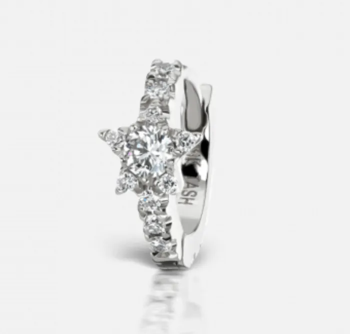 Earrings Maria Tash 65mm Diamond Star Eternity Hoop Earring