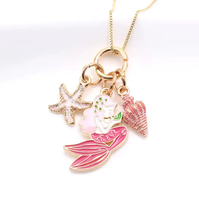 Earrings Melbees by Yellow Chimes Pendant Necklace for Kids and Girls Charm Necklace for Kids and Girls Mermaid Charm Pendant Necklace Birthday Gift For Kids and Girls Yellow Chimes