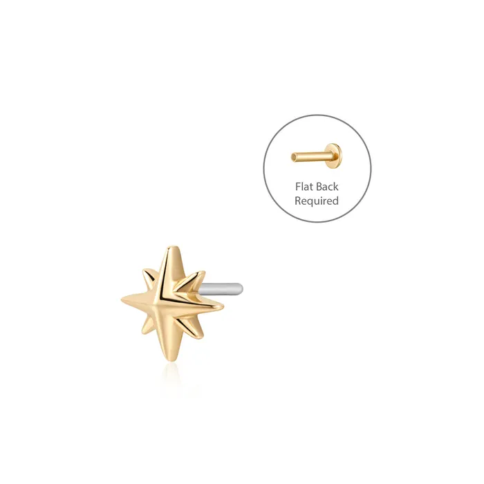 Earrings MEREDITH Starburst Threadless Flatback Earring AURELIE GI